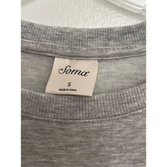 Soma Flocked Layered Look Sweatshirt size small grey - Picture 6 of 8